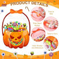 🔥🍬🎃 Halloween Favor Bags Transparent Pumpkin Sealed Pouches🎁