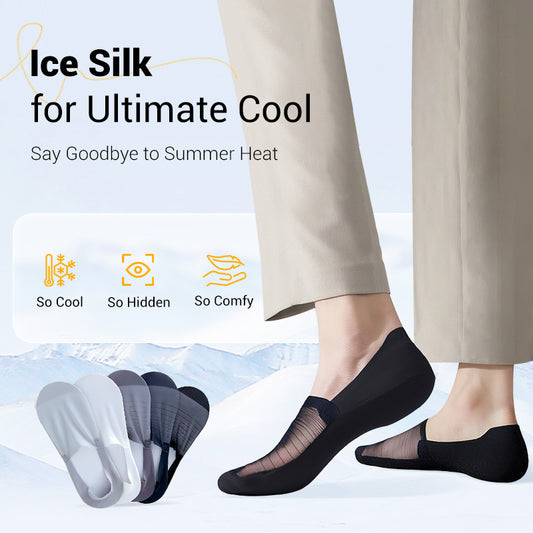 5/10 Pairs Ice Silk No-Show Socks Set（50% OFF)