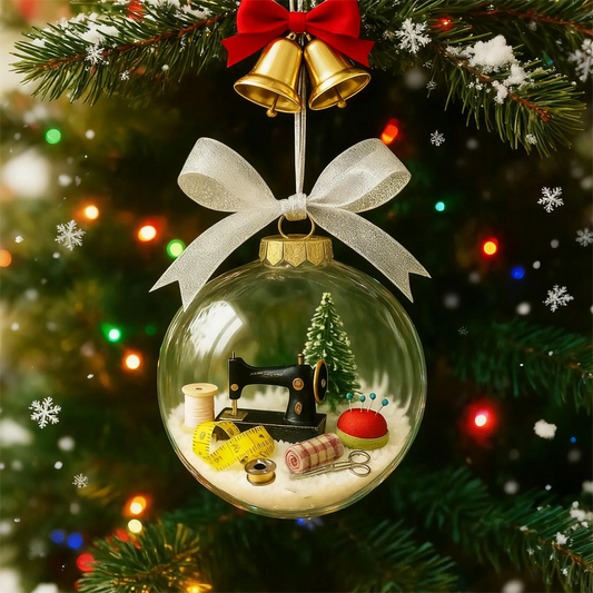 Holiday Sewing Snow Globe Ornament（50% OFF）