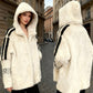 ❄️ Women’s Mink Fur Hooded Zip-Up Coat – Plush Warm, Effortless Style for Winter Daily & Casual Outings
