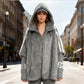 ❄️ Women’s Mink Fur Hooded Zip-Up Coat – Plush Warm, Effortless Style for Winter Daily & Casual Outings