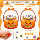 🔥🍬🎃 Halloween Favor Bags Transparent Pumpkin Sealed Pouches🎁