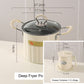 Multifunctional Deep Fryer Pot And Grease Container With Strainer