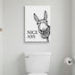 📢Limited-time 50% OFF🏡✨Funny Bathroom Wall Art - "Nice Ass" Donkey Print