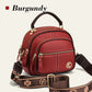 Classic Multi-Compartment Adjustable Wide Strap Leather Crossbody Apple Bag👝