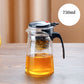 Glazen teepot met één klik met verwijderbare infuser-zeef