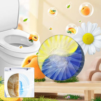 Tweekleurige toiletreinigingsmiddel