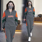 [Geschenk voor vrouwen] Dames 2 -delige sets uit de lange mouwen sets - Half Zip Sweatshirts & Heatpants