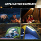 Oppladbar LED -oppblåsbart campingrørlys