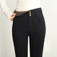 Pantaloni neri ad alta voce calda addensati da donna