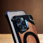 Walnut Magnet Ring Frame Walnut stötsäkert telefonfodral