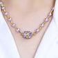 Elegante imitazione collana perla con palla di strass magnetica scintillante
