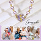 Elegante imitazione collana perla con palla di strass magnetica scintillante