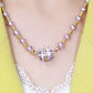 Elegante imitazione collana perla con palla di strass magnetica scintillante