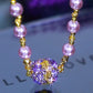 Elegante imitazione collana perla con palla di strass magnetica scintillante