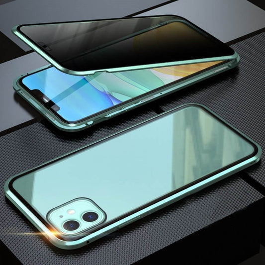 🎁Hot Sale 50% KORTING⏳iPhone-hoesje met magneet King Apple Peep Proof Dobbeltsidet glas metalen magneet Beskyttelsesetui