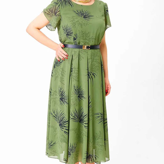 Gúna Midi A-Líne le Crios do Mhná👗