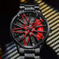 ⏳Tijdelijke special⌛Herenhorloge met 3D-roterend skelet in de vorm van een autowiel