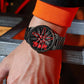 ⏳Tijdelijke special⌛Herenhorloge met 3D-roterend skelet in de vorm van een autowiel