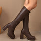Women's Trendy PU Leather Knee-High Boots（50% OFF）