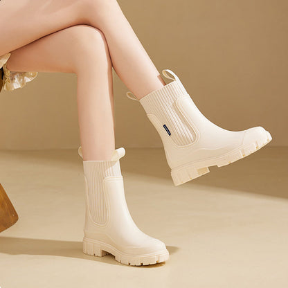 🔥HOT SALE 50% OFF☔️Waterproof Non-Slip Thick Sole Mid-Calf Boots