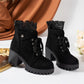 ❄️LAST DAY PROMOTION - 50%OFF 💖 Women's Chunky Heel Lace Ankle Booties