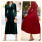 Women's Elegant V-Neck Waist- Cinching Dress