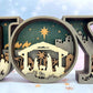 Wooden JOY Nativity Scene Christmas Ornament