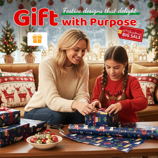 🎅 Christmas Time🌲70*50cm Christmas Gift Wrapping Paper Sheet