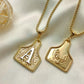 🔥50% OFF | Unisex Gold-Plated Initial Pendant Necklace - Personalized Style ✨ + Denim Packaging