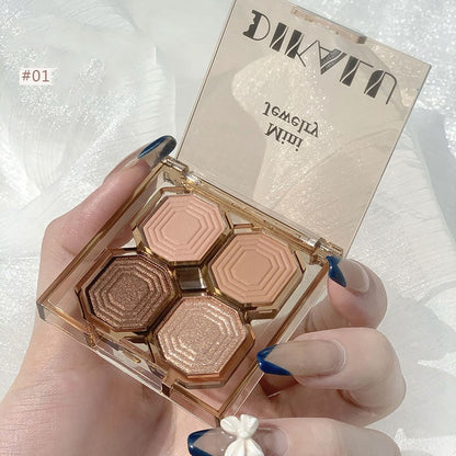 Pearl matt eye shadow quad, keep eye makeup 24 hours a day