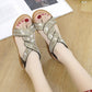 Frith-Sciorta Bog Sole Rhinestone SÚil Sandals SÚil