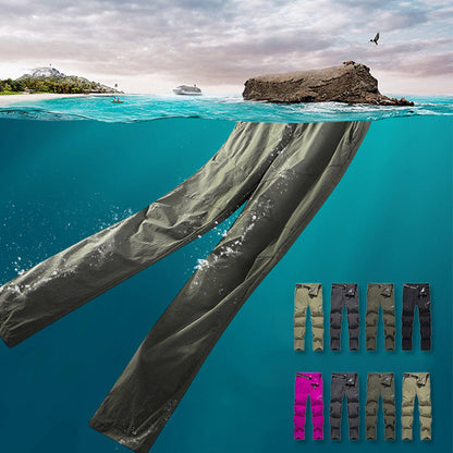 Pantalones de carga de secado rápido de alto colchón de bolsillo para hombres/mujeres