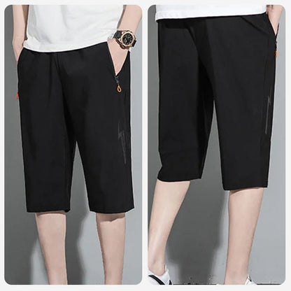 Pantalones cortos de seda de hielo transpirable para hombres