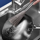 Brosse de nettoyage flexible en acier inoxydable avec une longue poignée pour les pots