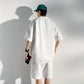 Outfits Loose Cotton Cotton na bhFear 2 Gearr 2 Phíosa Suit
