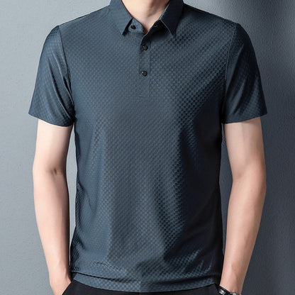 Polo de moda de color sólido para hombres