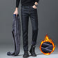 🎊Réamhdhíol na Nollag - Lascaine 50%🎊 Jeans Te Ard-Choim Síneach Líneáilte le Veilfíd Bréige d'Fhir