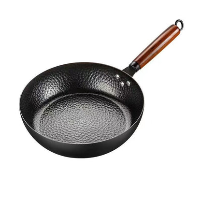 Uncoated Non -Sticking Iron Skillet Frying Pan（50% OFF）